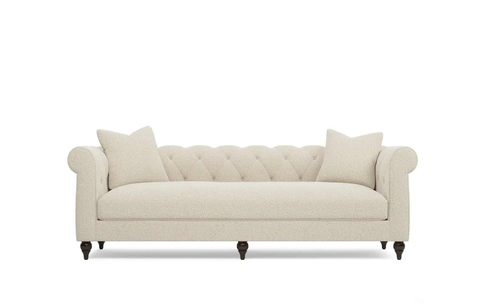 Rosehill 3-Seater Sofa with Tufted Back - Whipped Cream, Bouclé