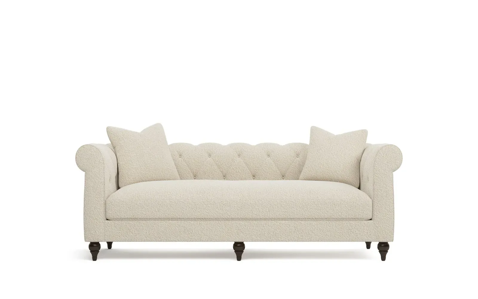 Rosehill 3-Seater Sofa with Tufted Back - Whipped Cream, Bouclé