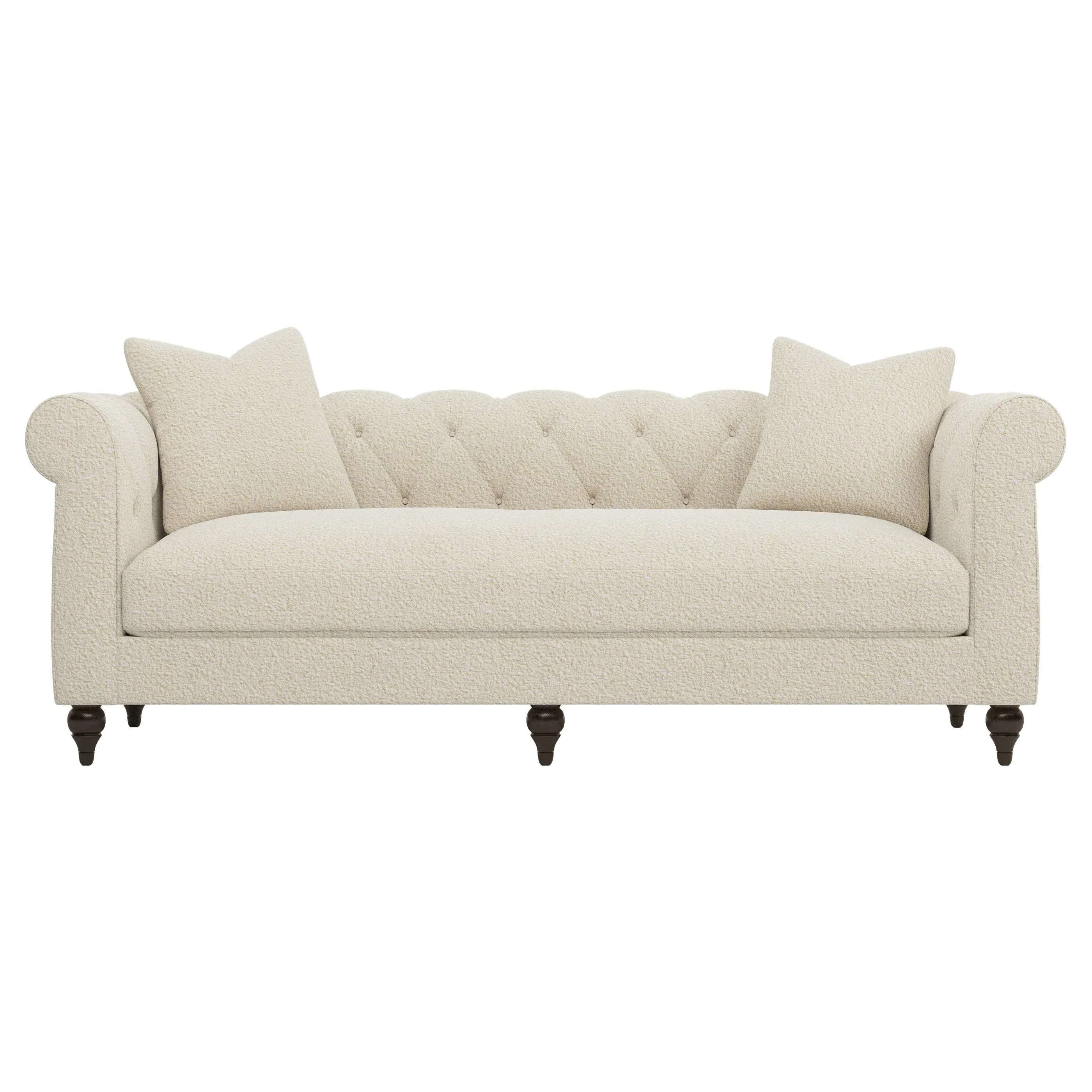 Rosehill 3-Seater Sofa with Tufted Back - Whipped Cream, Bouclé