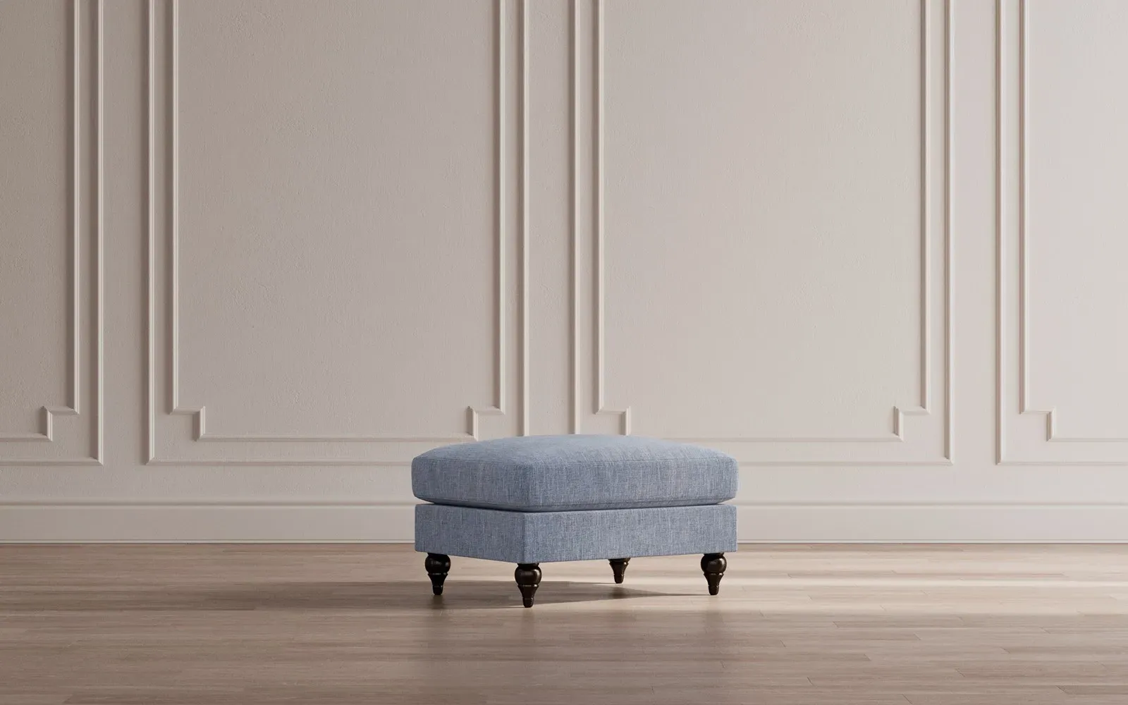 Rosehill Ottoman - Chocolate Mousse, Performance Velvet