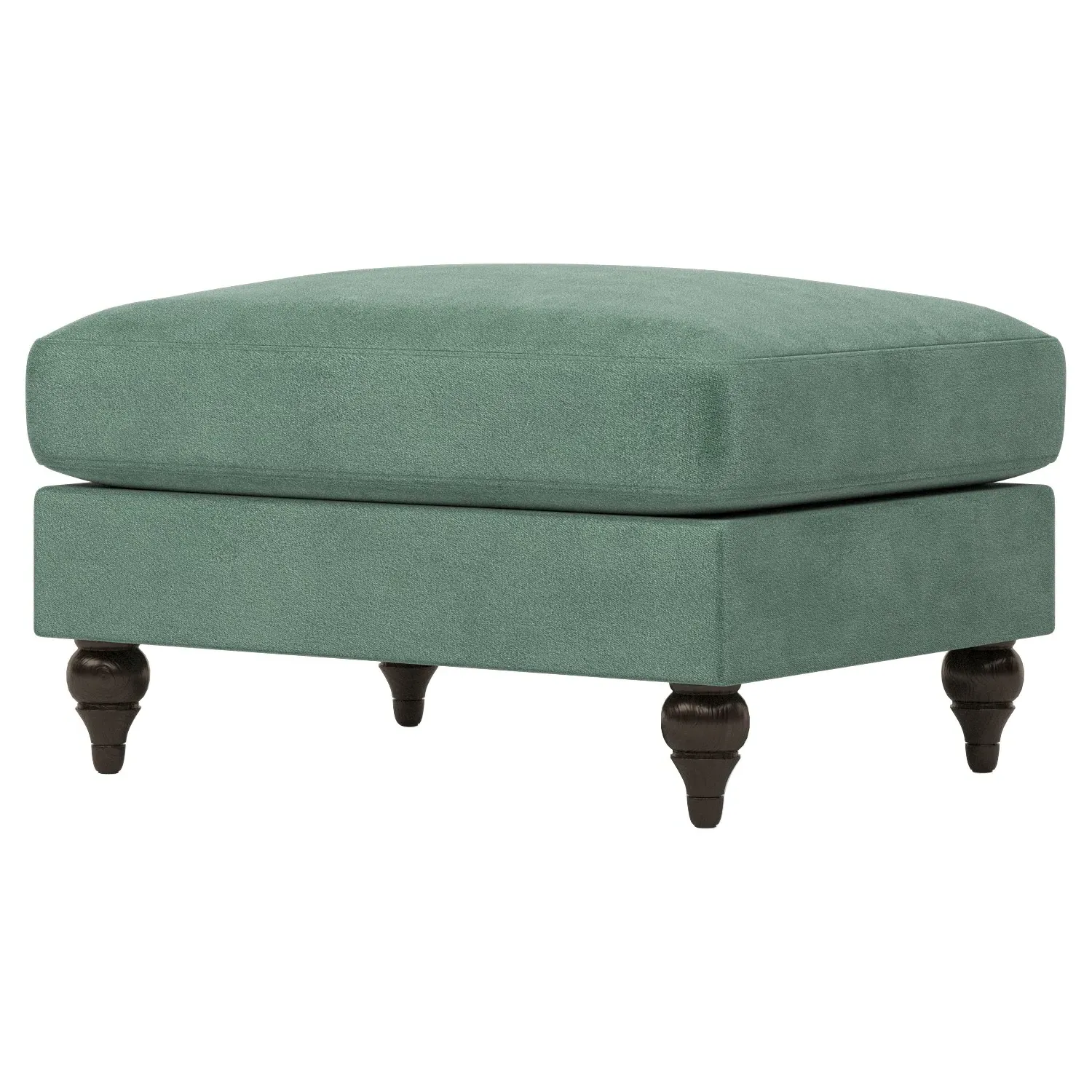 Rosehill Ottoman - Stone Pine, Performance Velvet