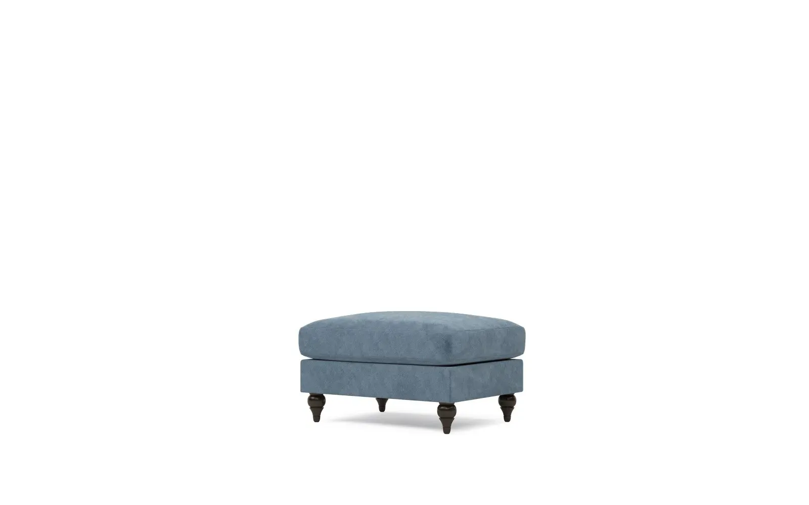 Rosehill Ottoman - Twilight Blue, Performance Velvet
