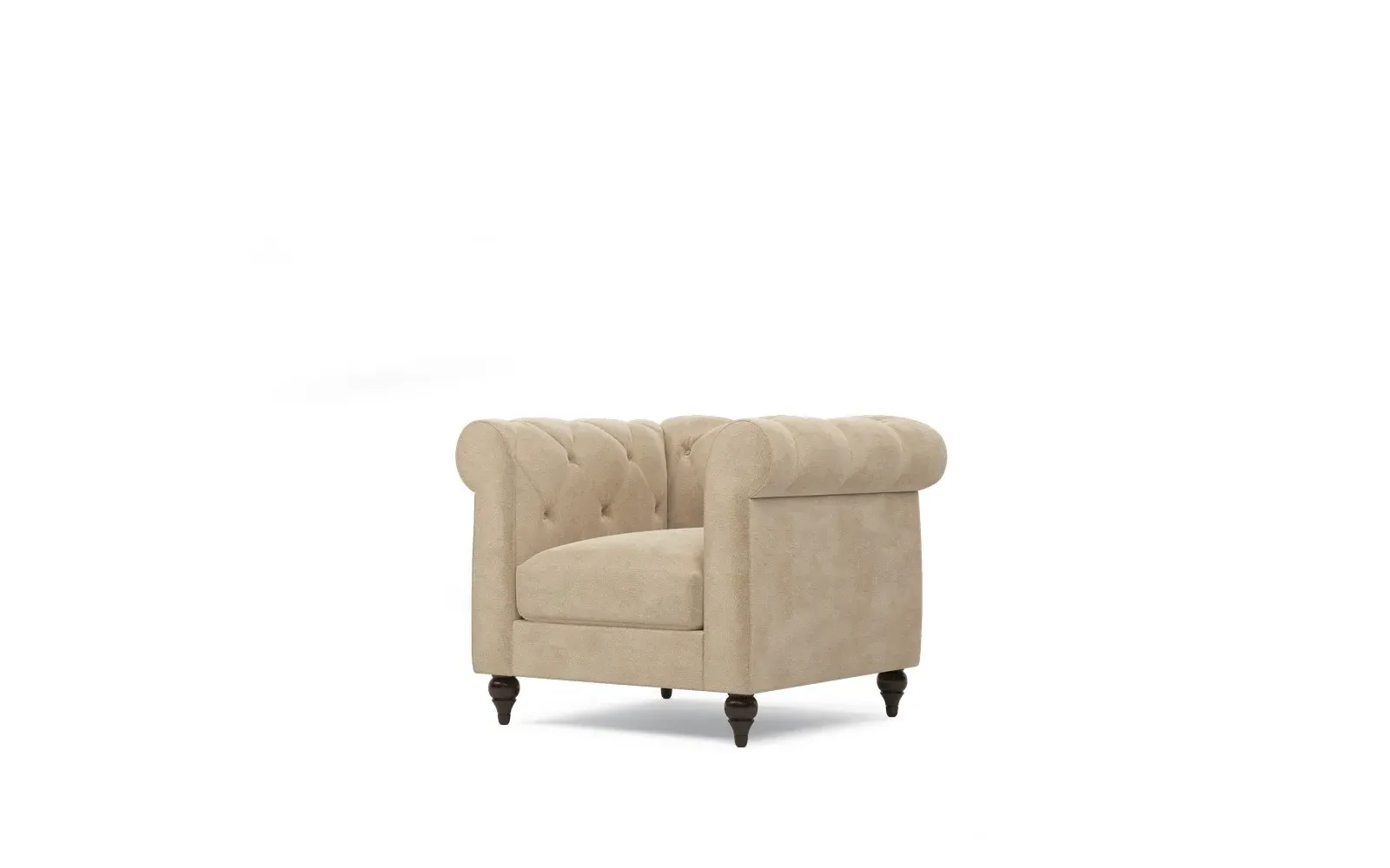 Rosehill Tufted Accent Chair - Champagne, Performance Velvet