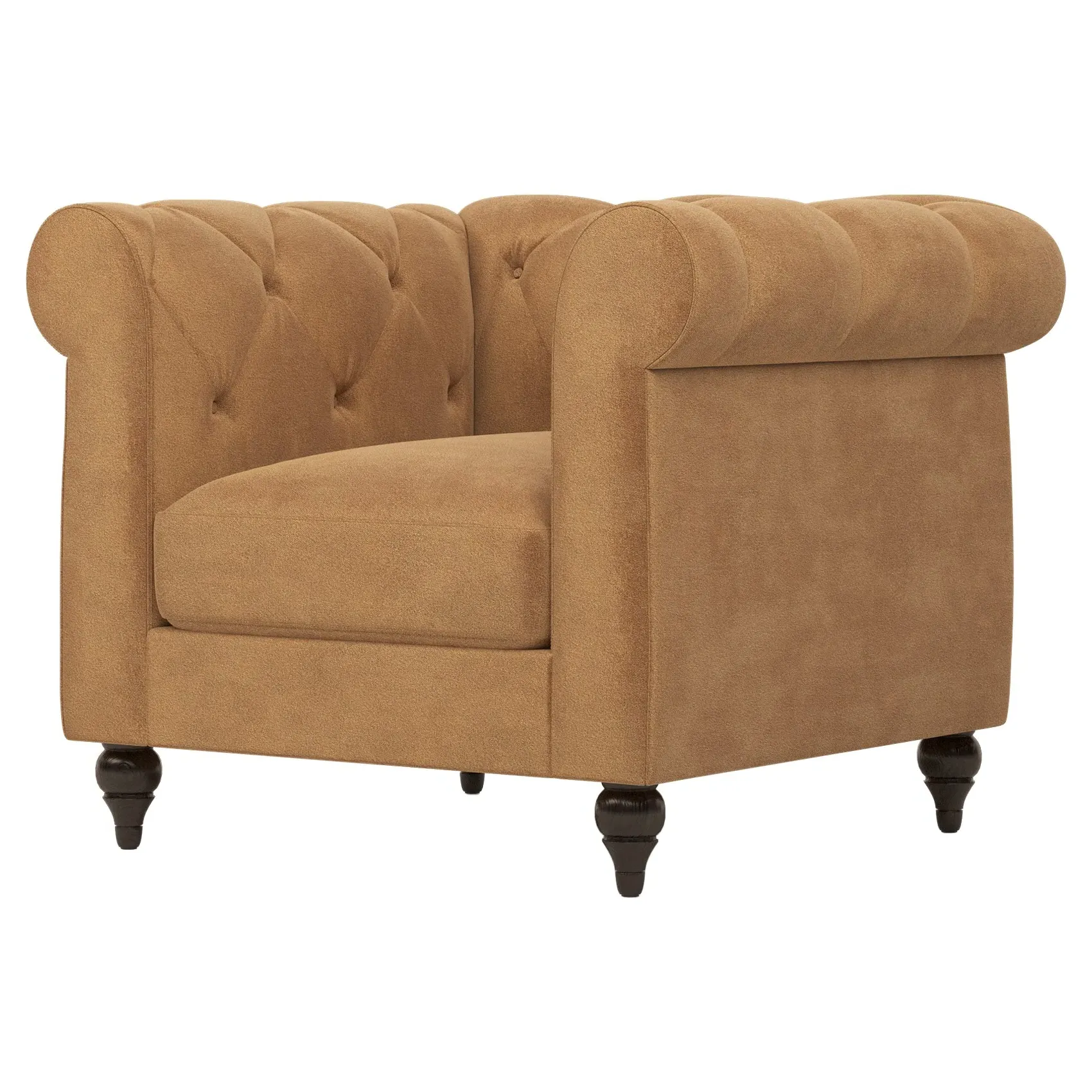 Rosehill Tufted Accent Chair - Gingerbread, Performance Velvet