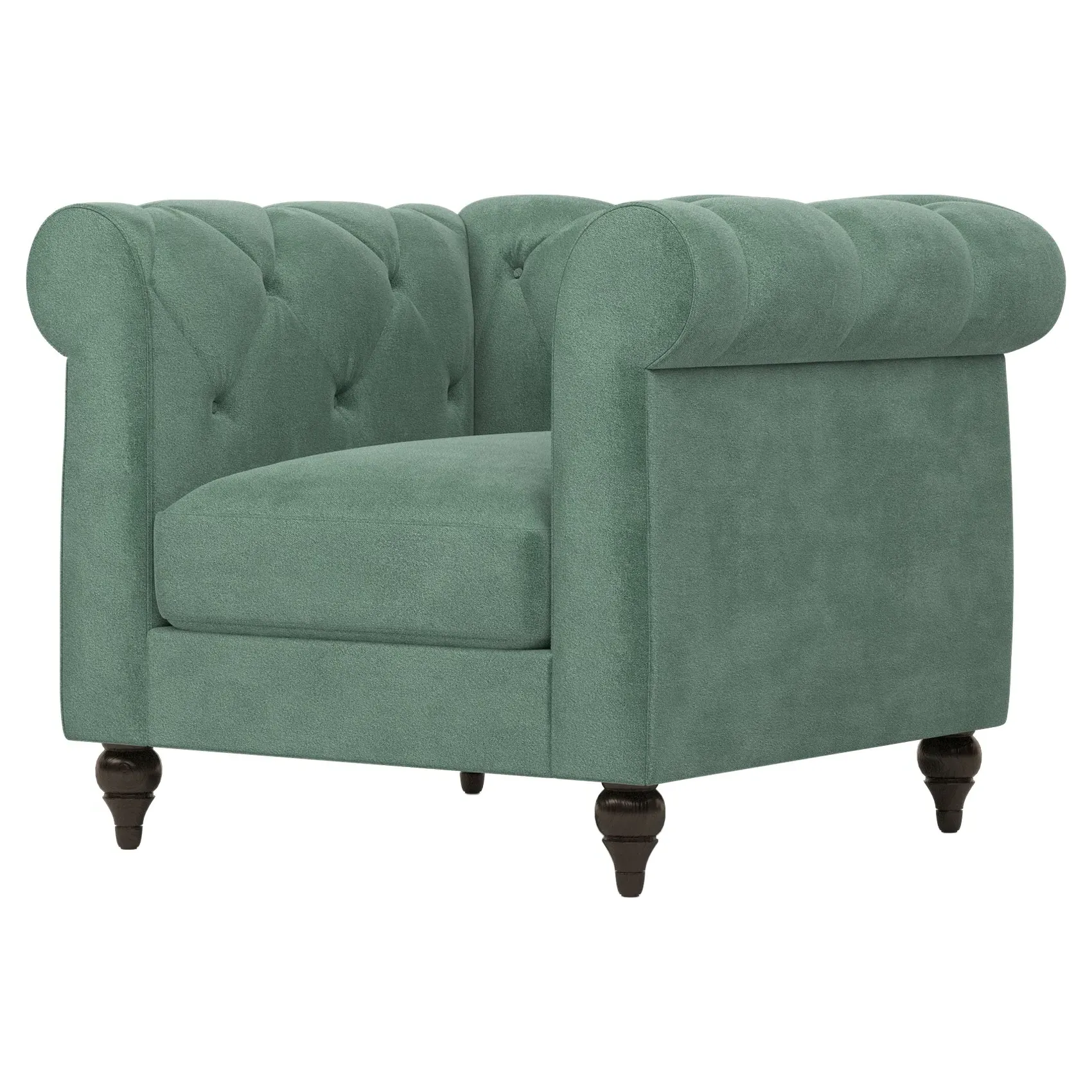 Rosehill Tufted Accent Chair - Stone Pine, Performance Velvet