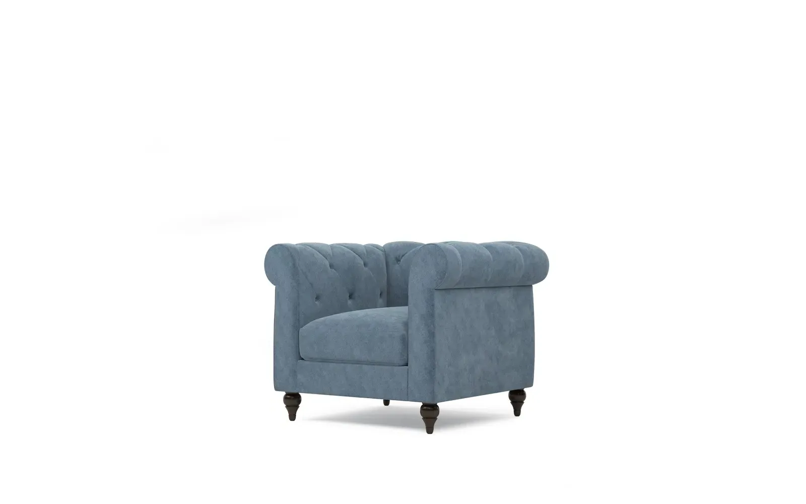 Rosehill Tufted Accent Chair - Twilight Blue, Performance Velvet