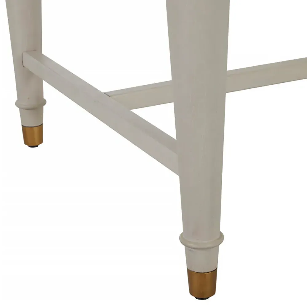 Rosemary Extendable Oval Dining Table - Cerused White, Mindy Wood