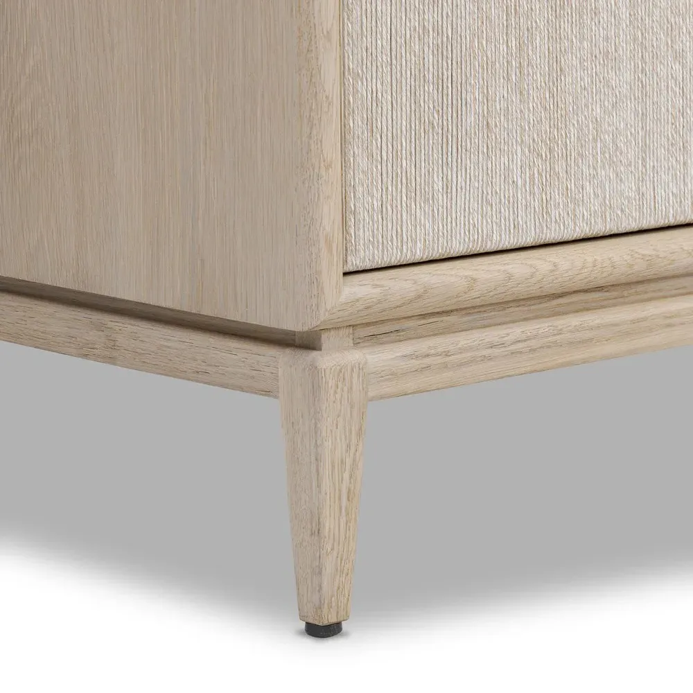Rosenell Woven Rush Sideboard - Natural, Oak