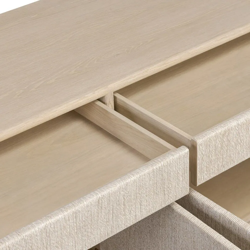 Rosenell Woven Rush Sideboard - Natural, Oak