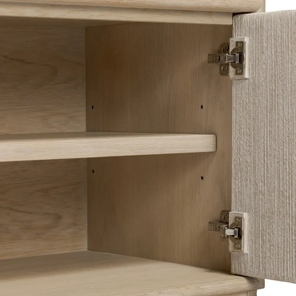 Rosenell Woven Rush Sideboard - Natural, Oak