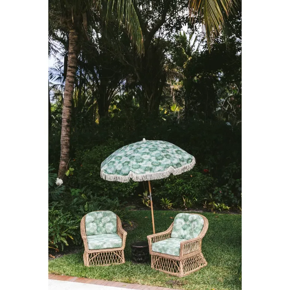 Rosie Outdoor Lounge Chair - White, Synthetic Rattan