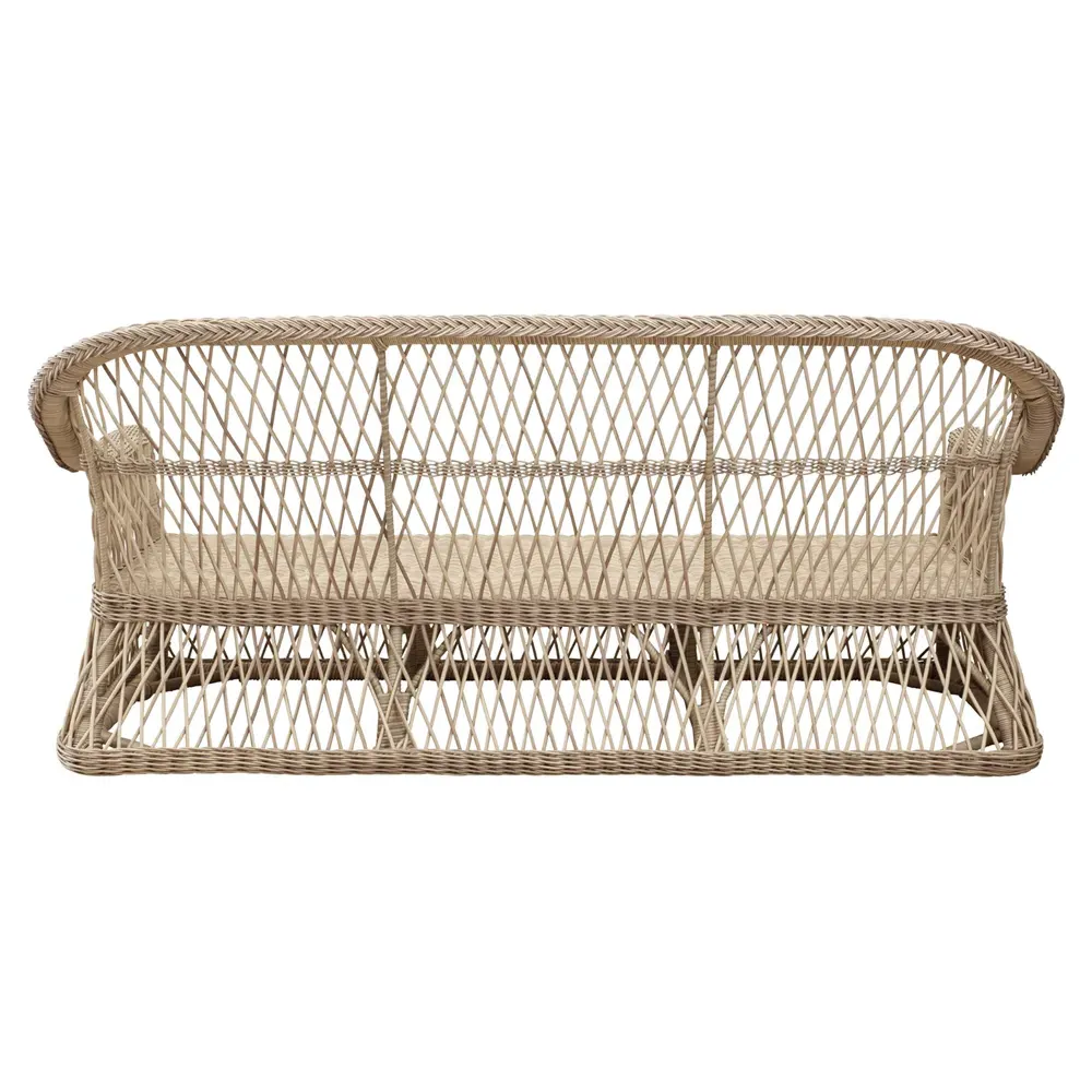 Rosie Woven Wicker Outdoor Sofa - White