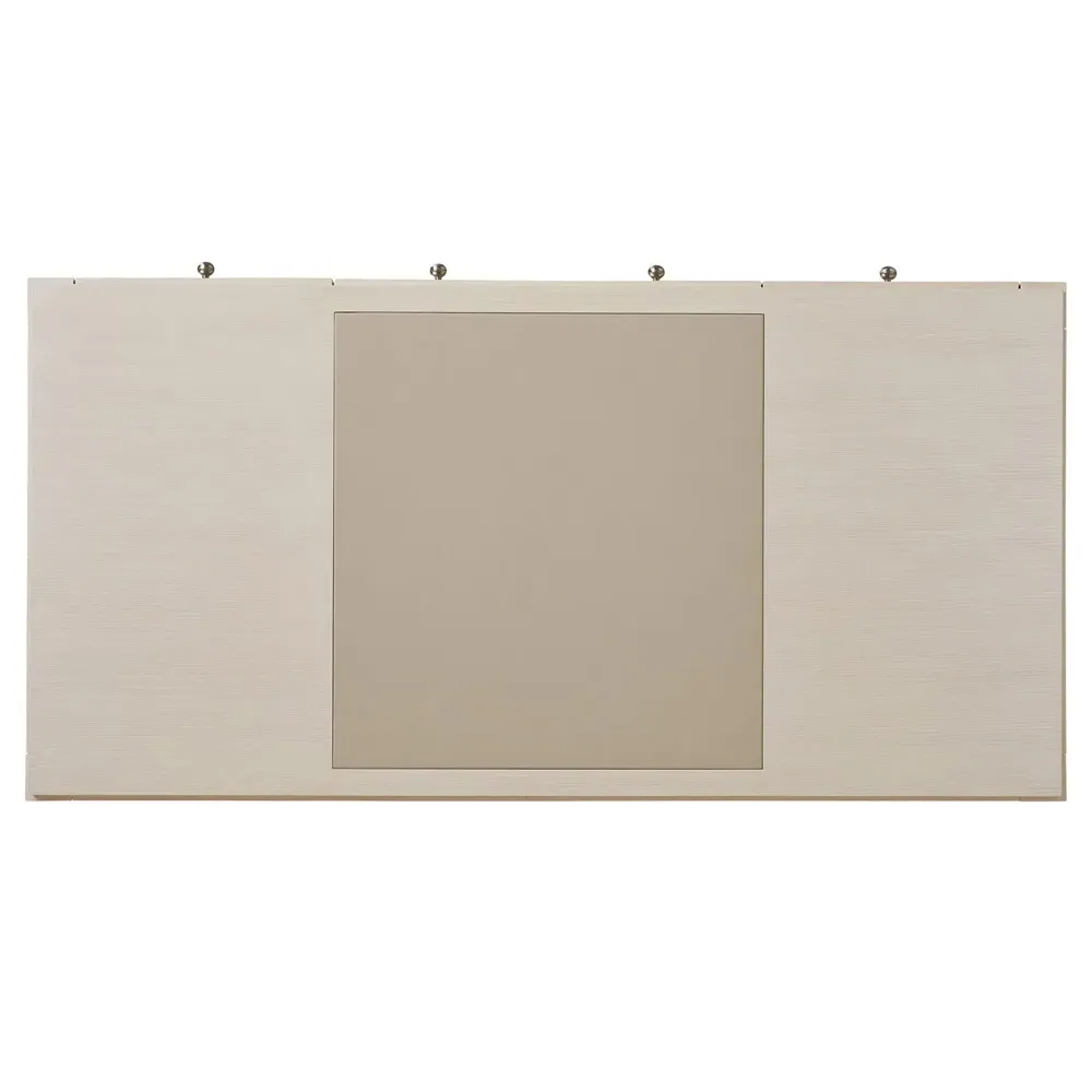 Roslyn Rectangular Writing Desk - White, Oak Wood