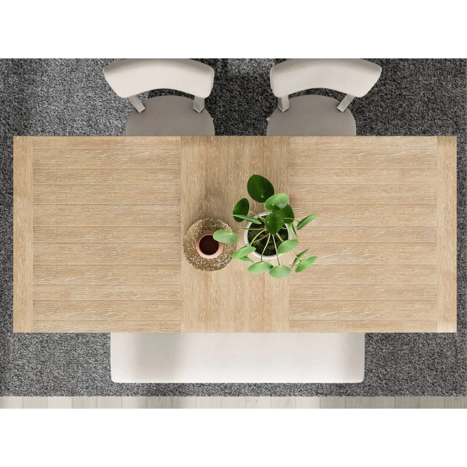 Rossa Rectangular Extendable Dining Table - Brown, Oak