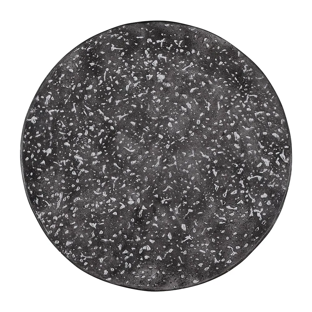 Rossan Round Drum Side Table - Grey, Cast Concrete