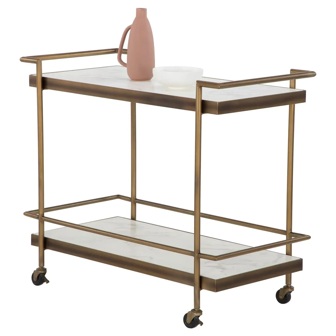 Rossana Bar Cart - Bronze, Metal