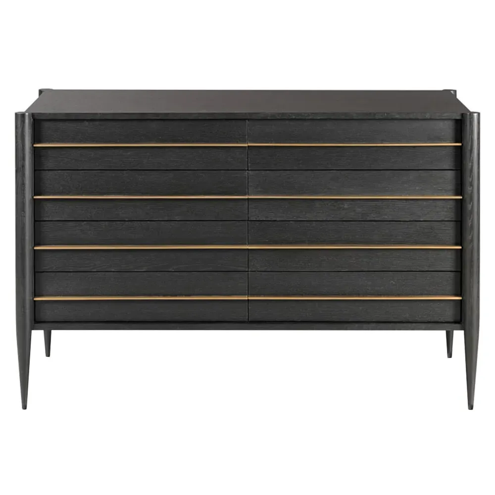 Roswell Double Dresser - Black, Oak image