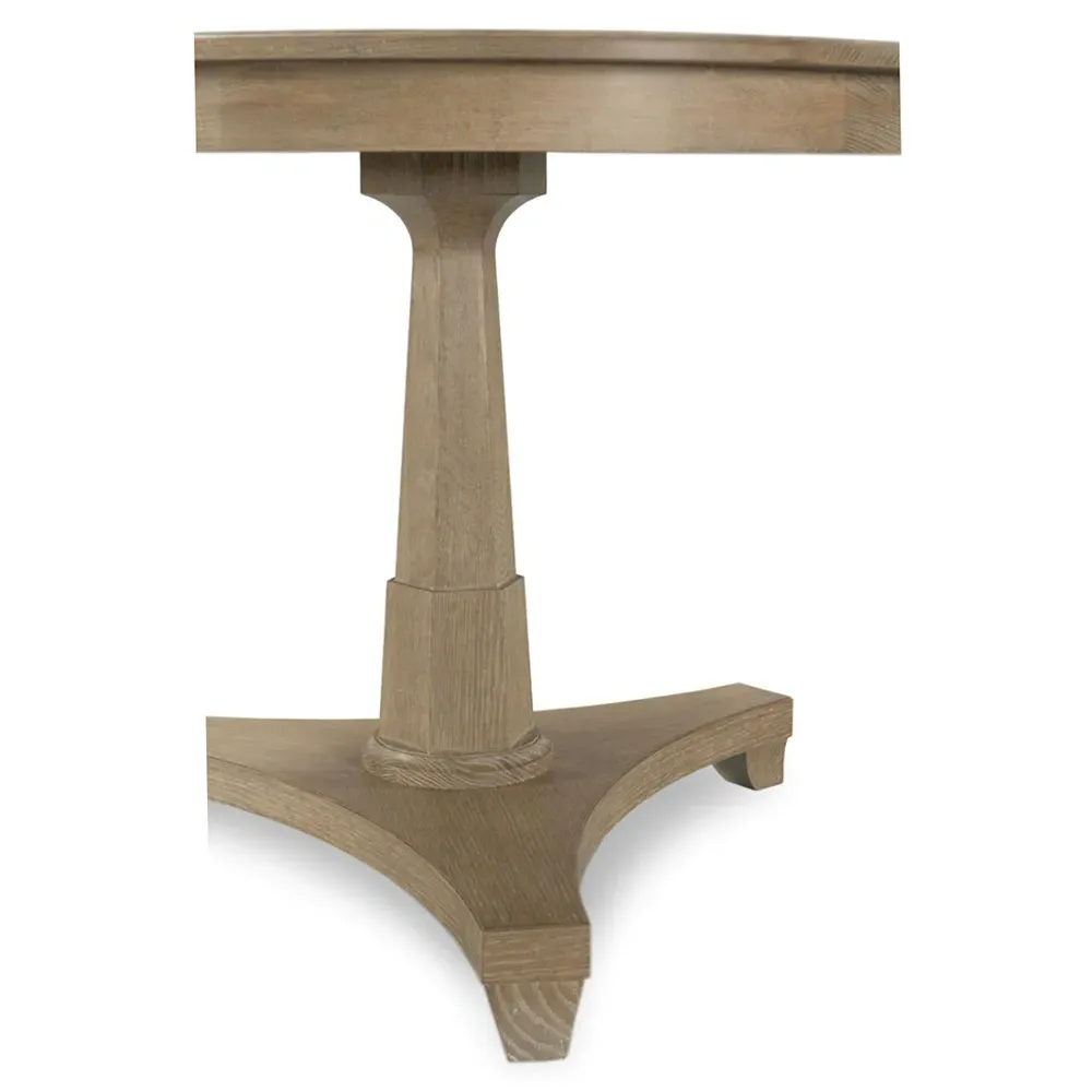 Round Center Table - Brown, Oak