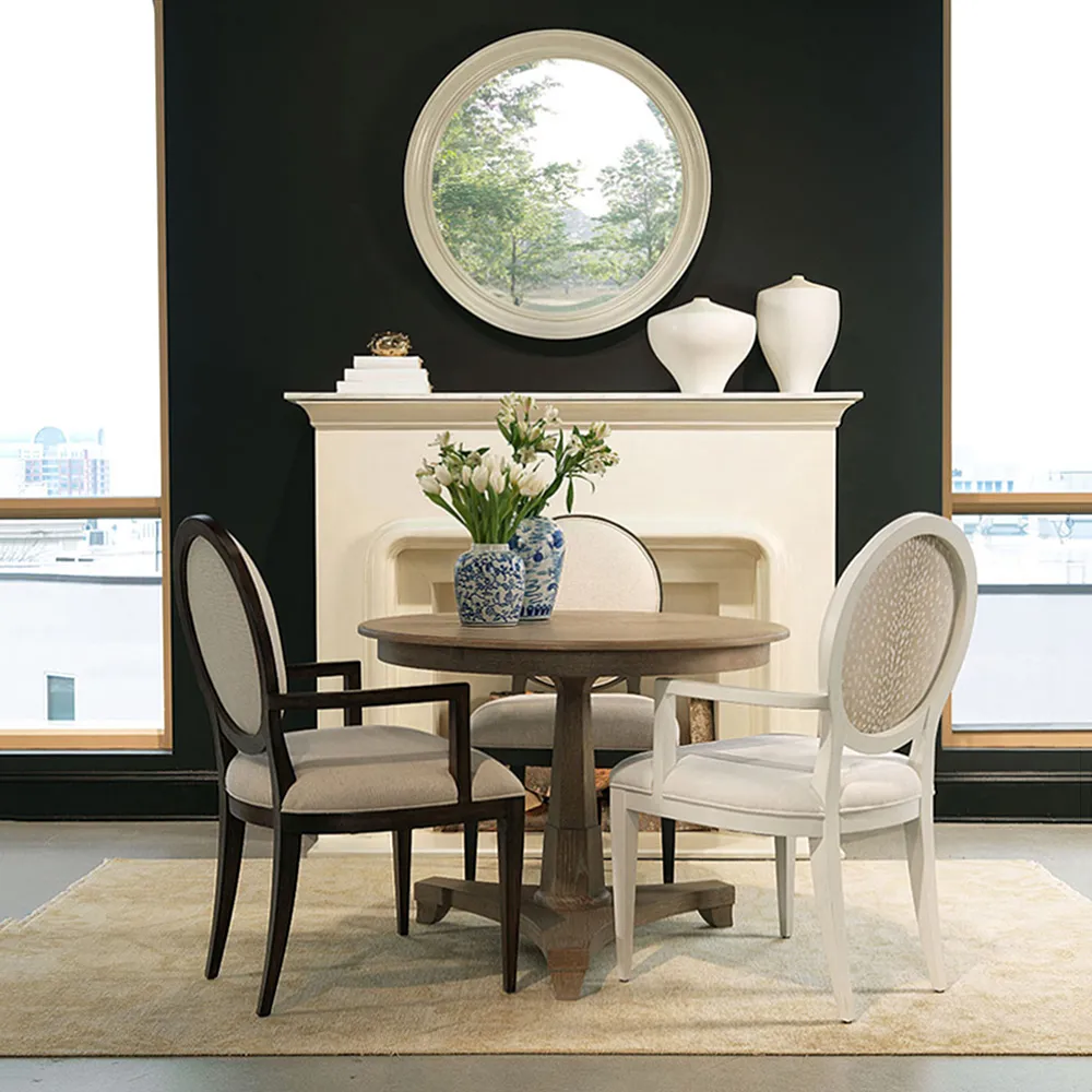 Round Center Table - Brown, Oak