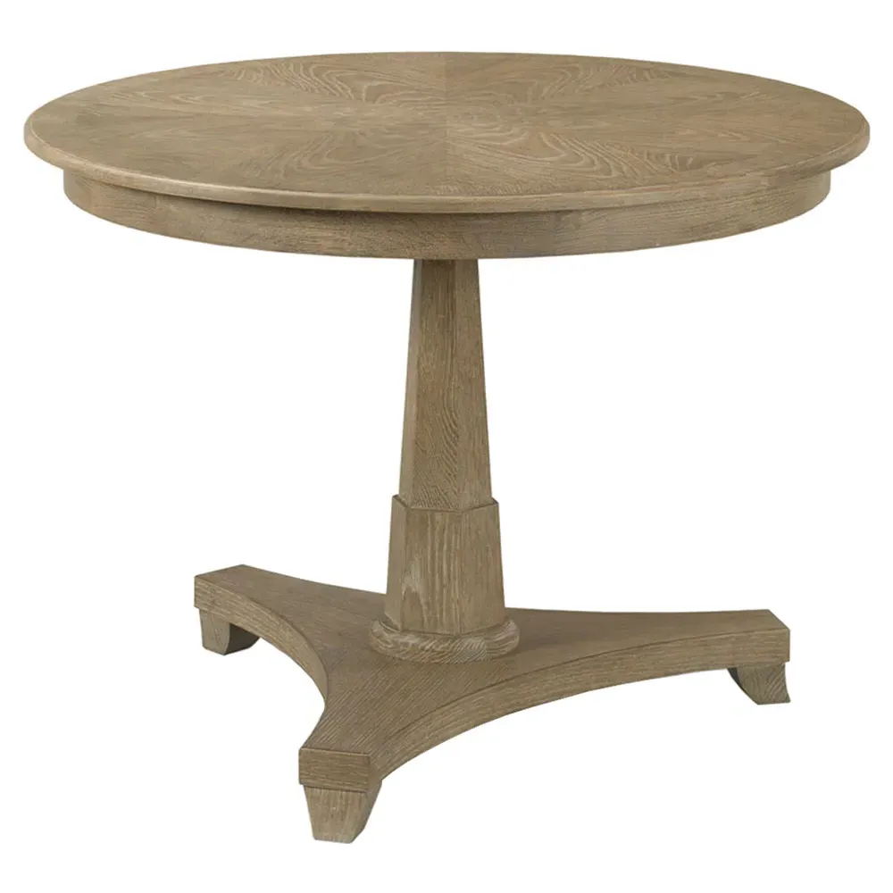 Round Center Table - Brown, Oak