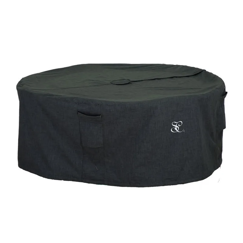 Round Dining Table Set Cover - Grey image