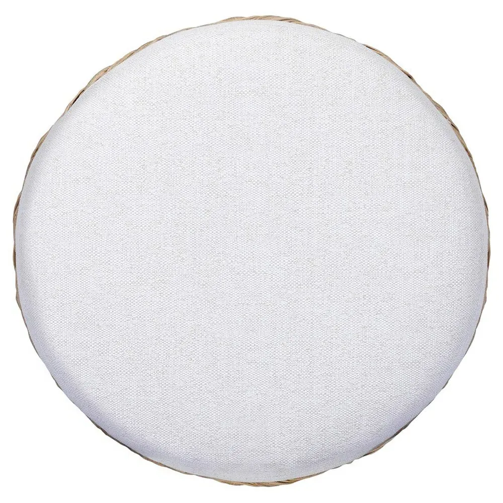 Rowan Alessi Linen Outdoor Ottoman - Brown, Polyethylene