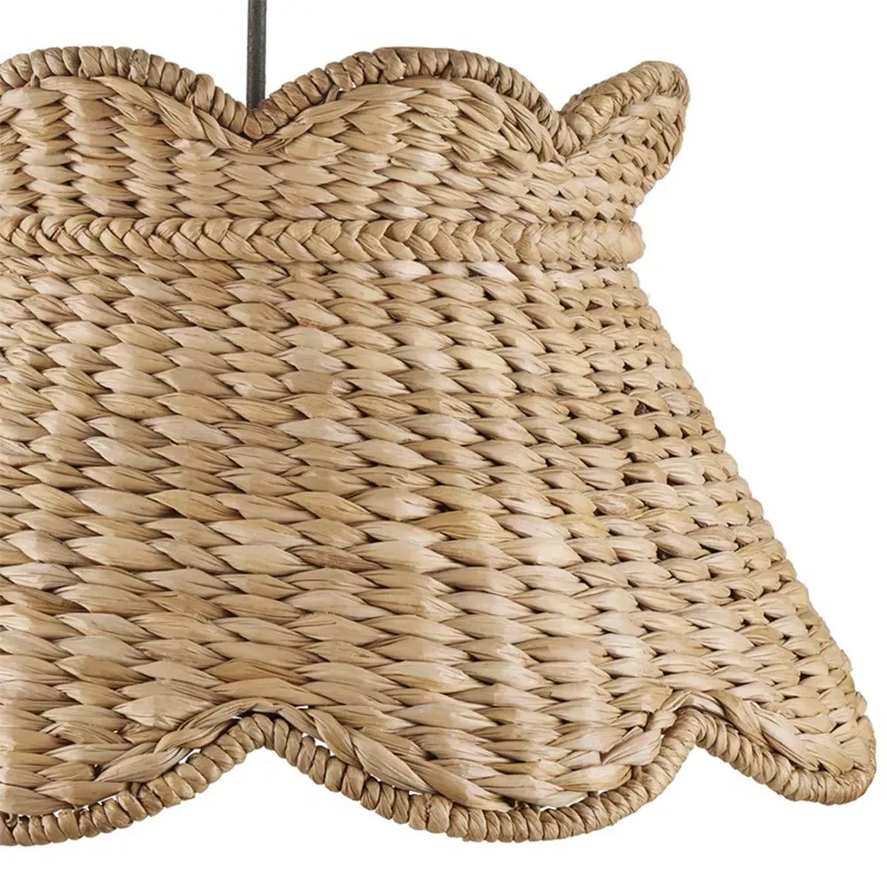 Rowan Large Woven Shade Pendant - Brown, Water Hyacinth