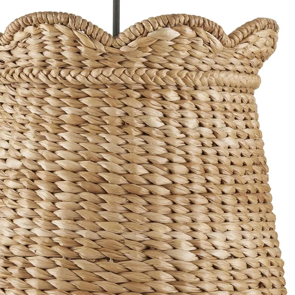 Rowan Medium Woven Shade Pendant - Brown, Water Hyacinth