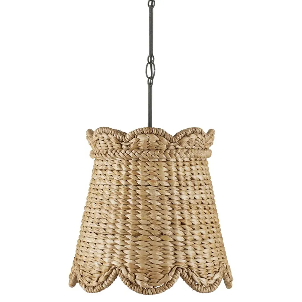 Rowan Small Woven Shade Pendant - Brown, Water Hyacinth image