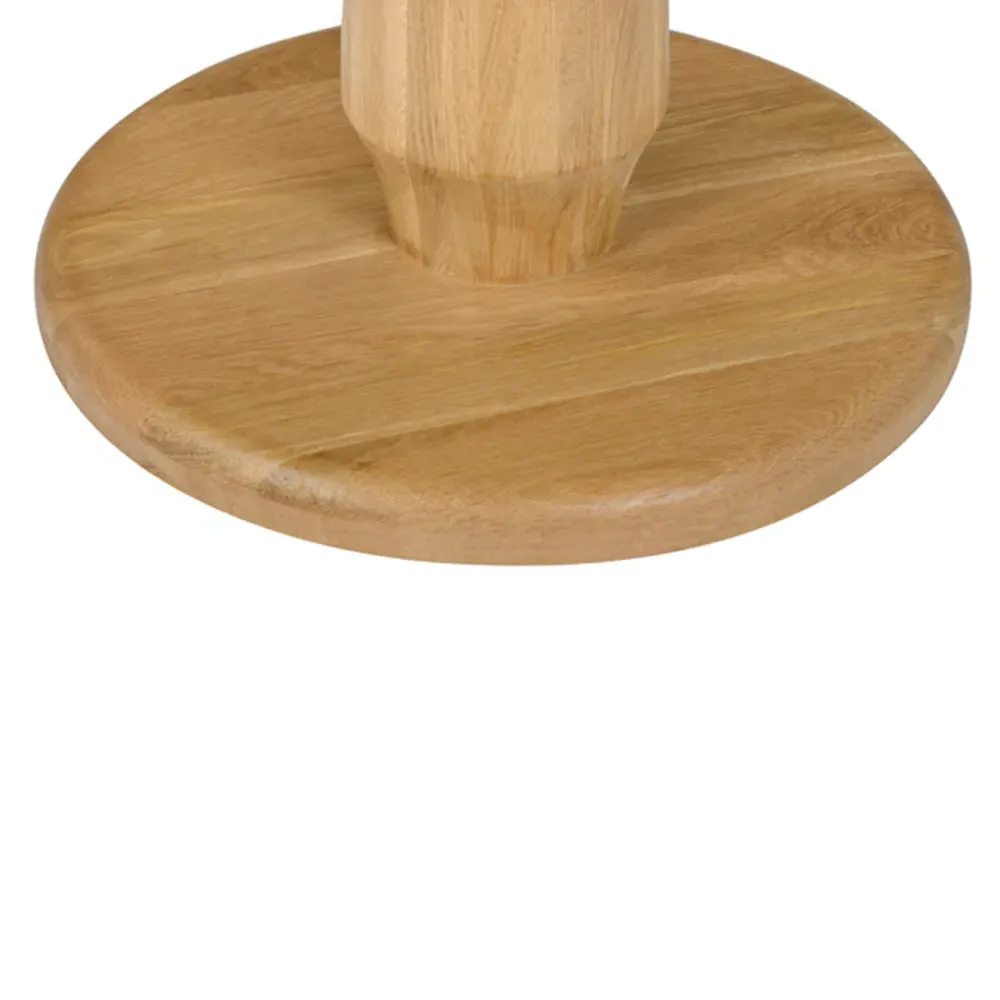 Rowel Round Dining Counter Table - Brown, Oak Wood