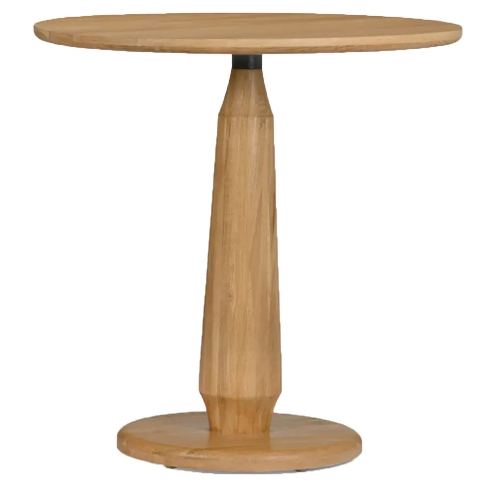Rowel Round Dining Counter Table - Brown, Oak Wood image