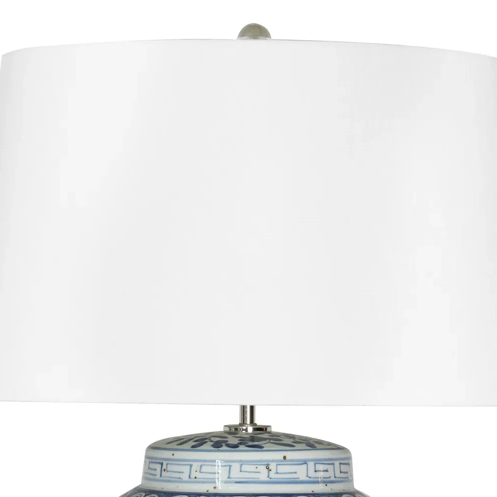 Royal French Bedside Table Lamp - Blue, Ceramic