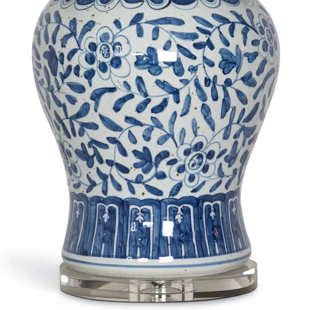 Royal French Bedside Table Lamp - Blue, Ceramic