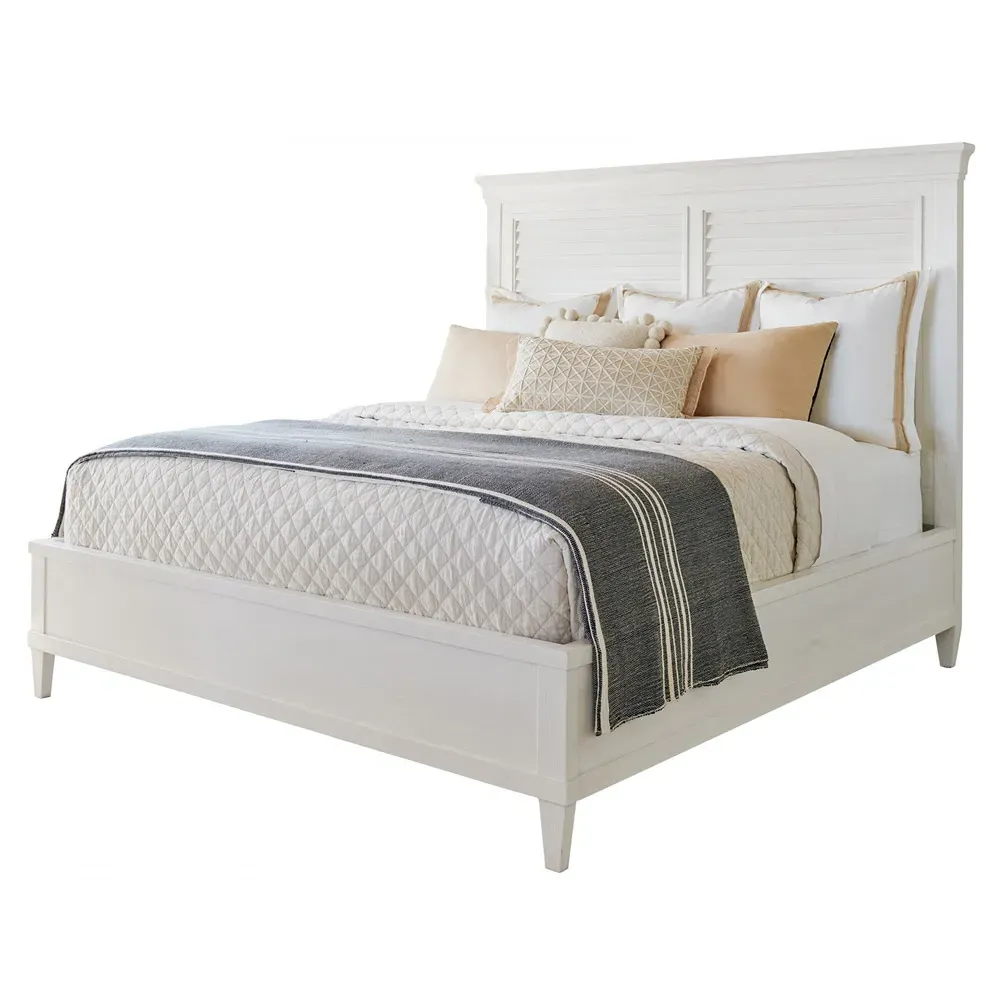 Royal Palm King Headboard - White, Mahogany