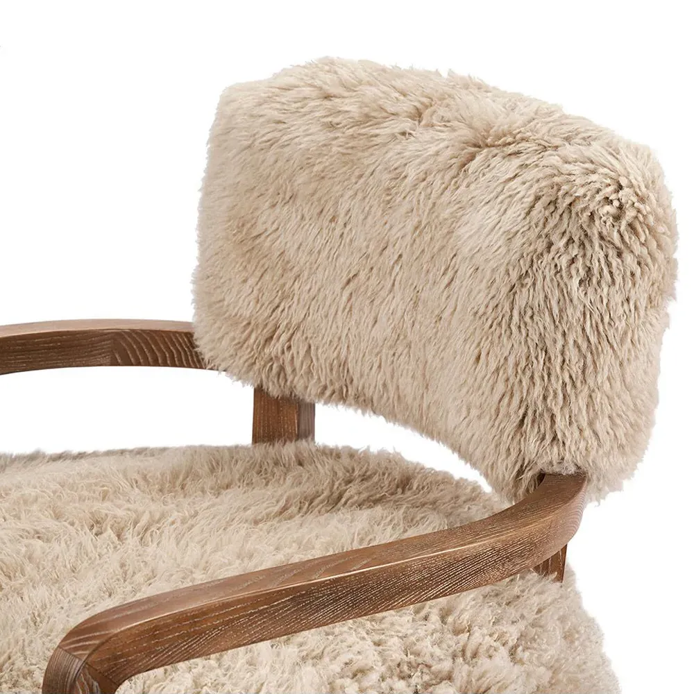 Royce Occasional Chair - Taupe, Ash Wood