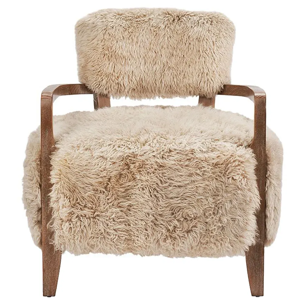 Royce Occasional Chair - Taupe, Ash Wood