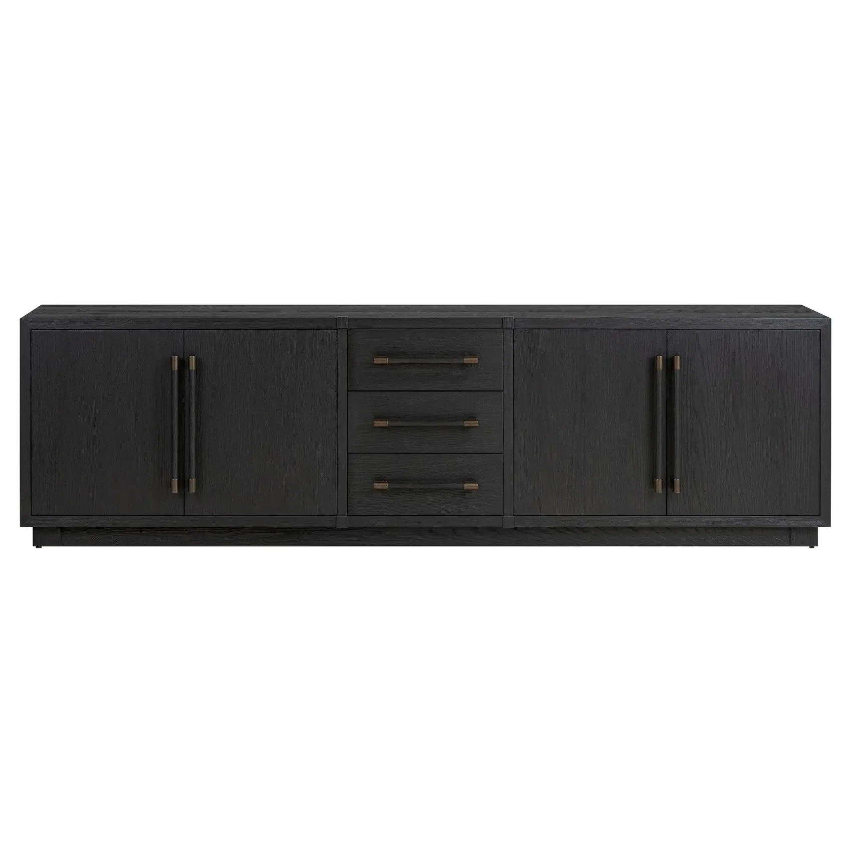 Rubielle Media Console - Black, Ash Wood
