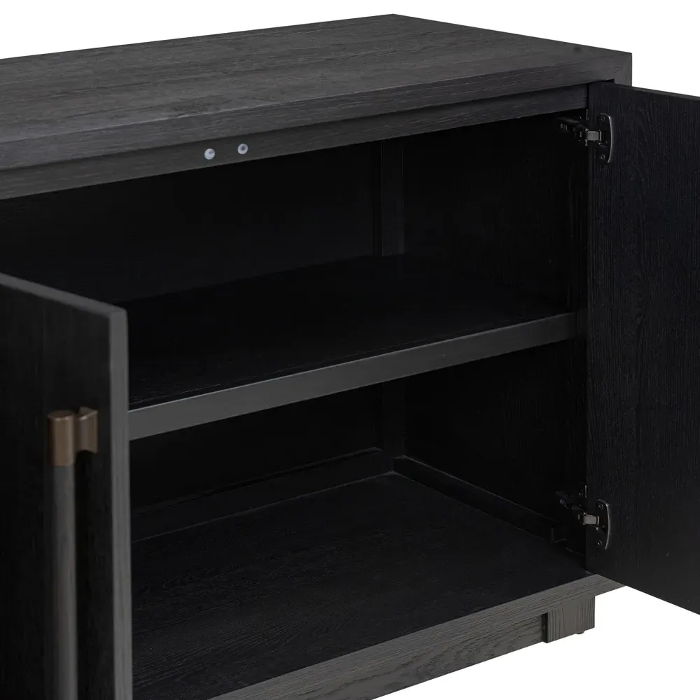 Rubielle Sideboard - Black, Ash Wood