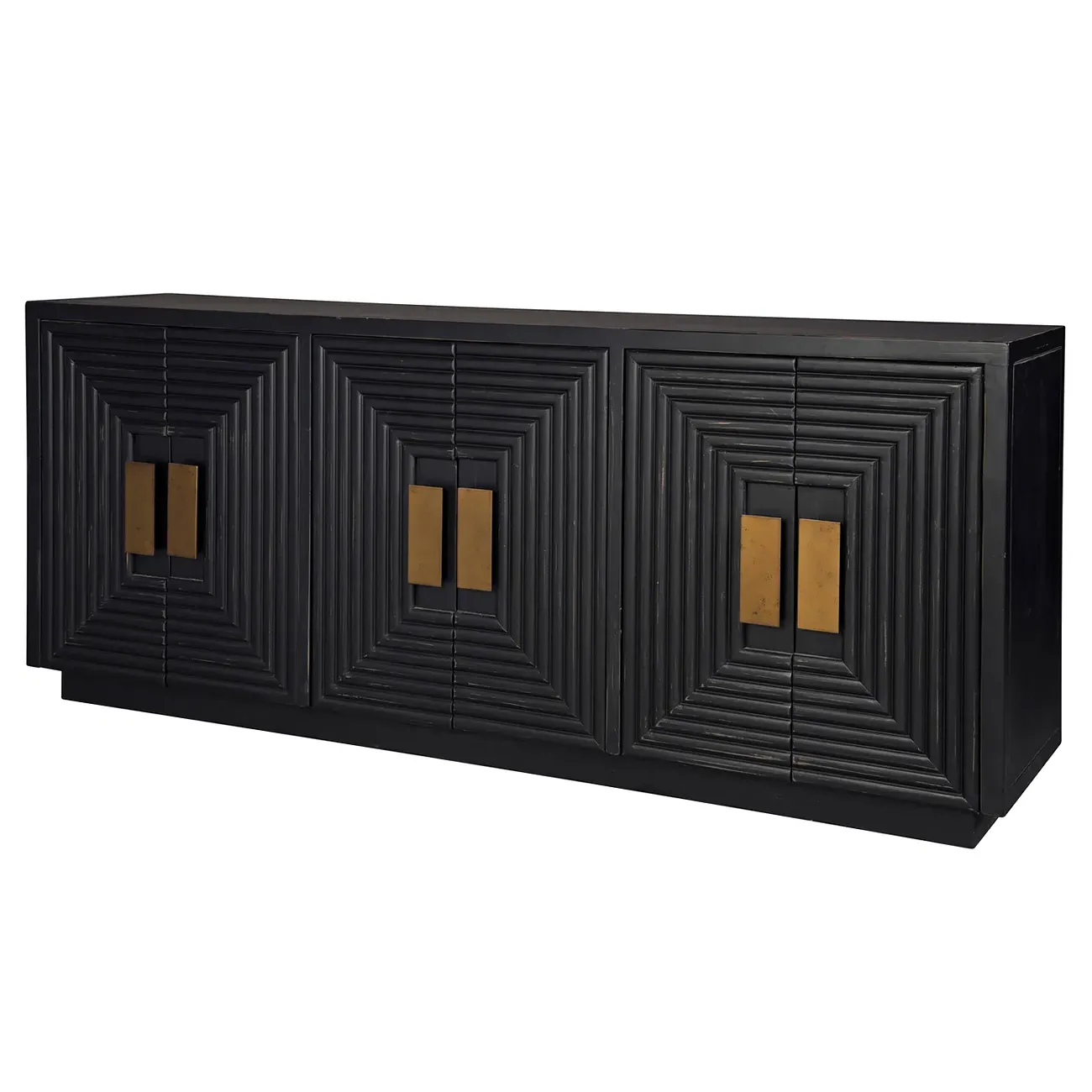 Ruby Reclaimed Wood Sideboard with Storage - Black