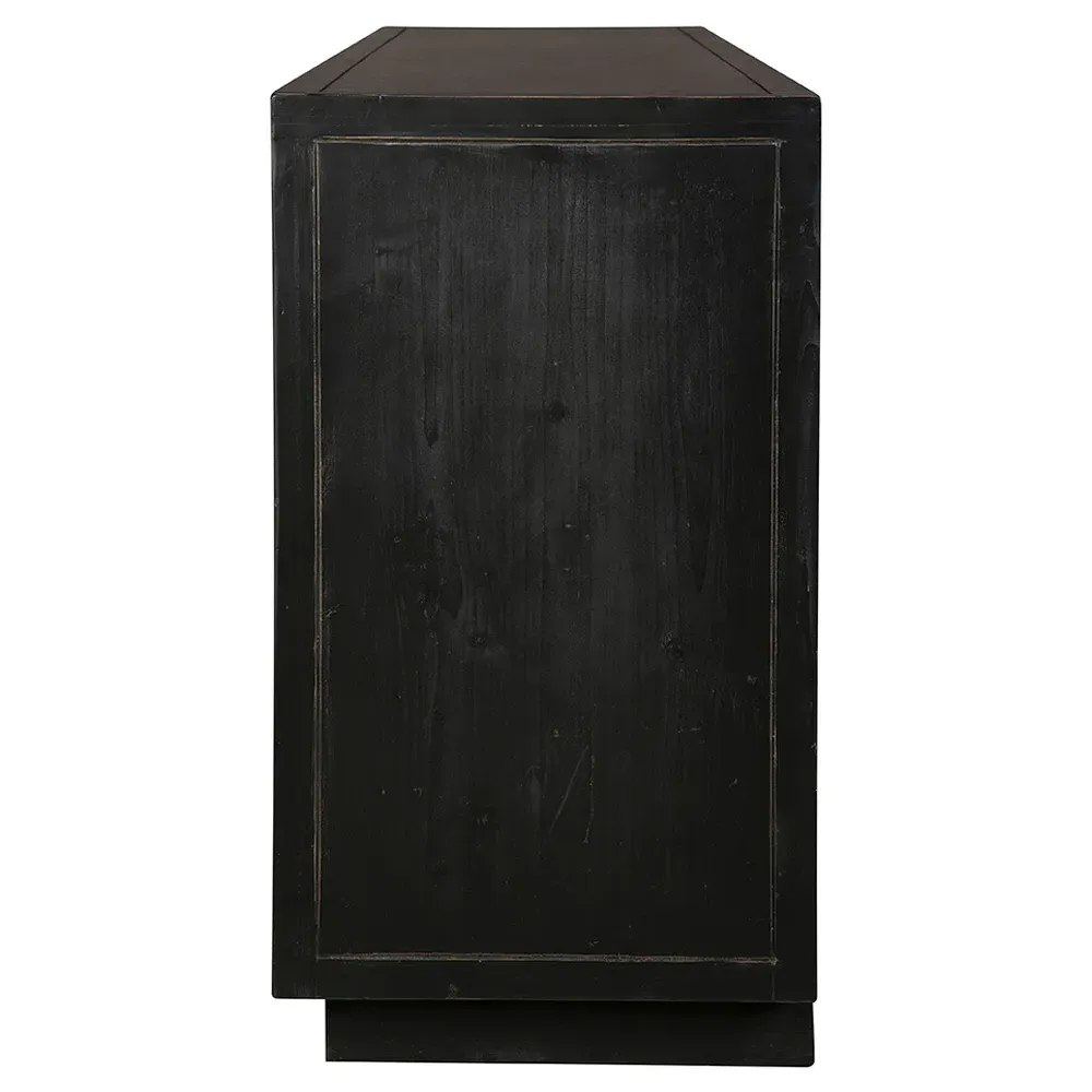 Ruby Reclaimed Wood Sideboard with Storage - Black