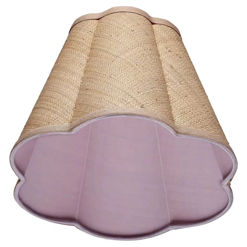Rue Coastal Scalloped Lamp Shade - Natural, Raffia