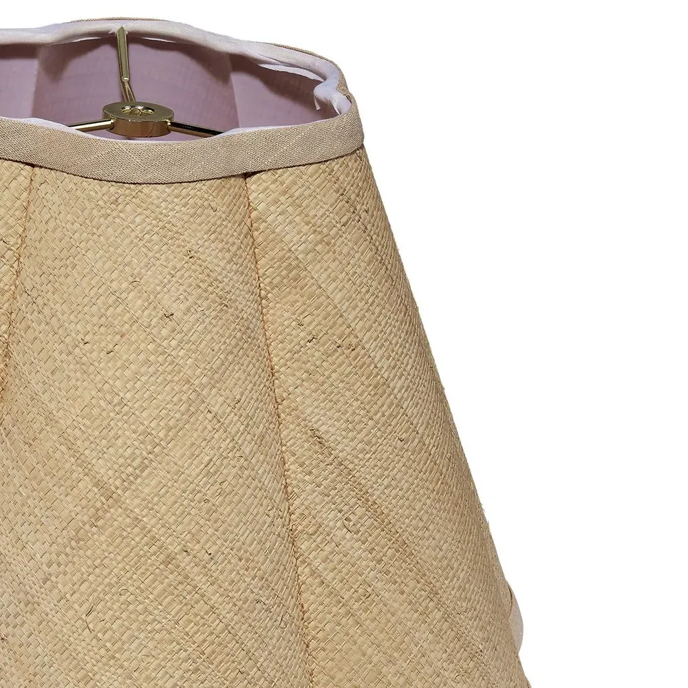Rue Coastal Scalloped Lamp Shade - Natural, Raffia