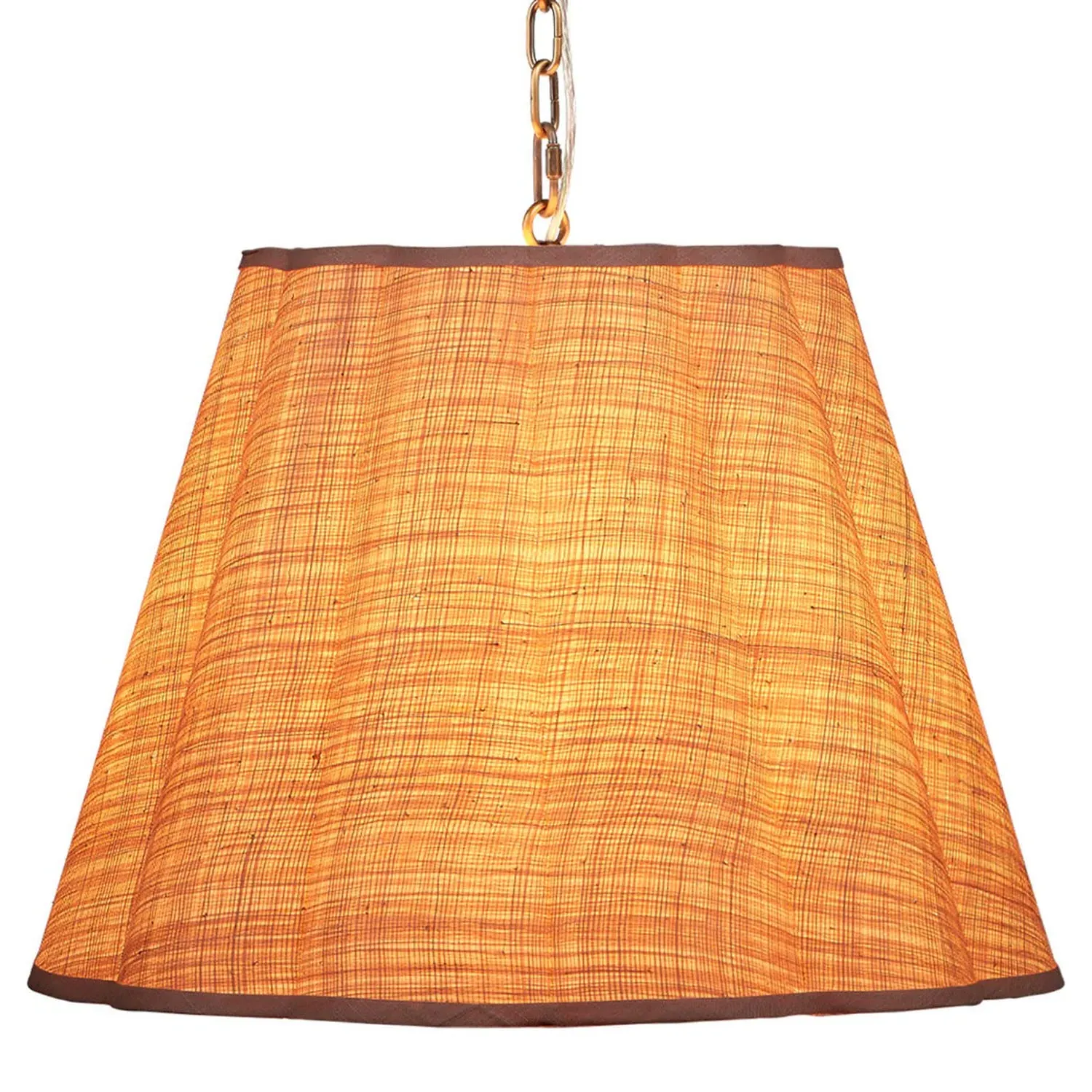 Rue Coastal Scalloped Single Pendant - Beige, Raffia