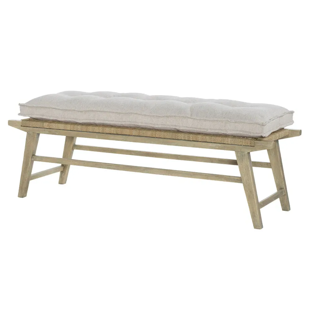 Rumi Bedroom Bench - Cream, Wood