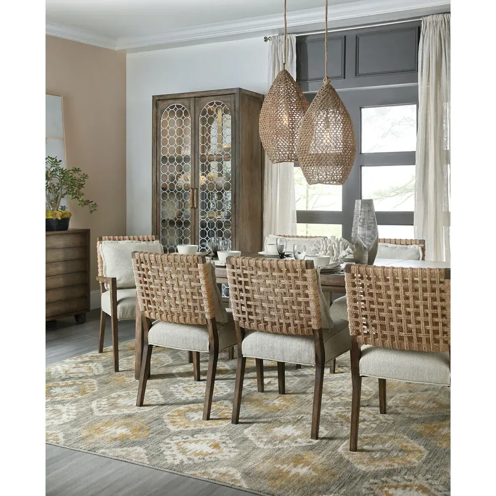 Rumi Dining Arm Chair - Cream, Wood