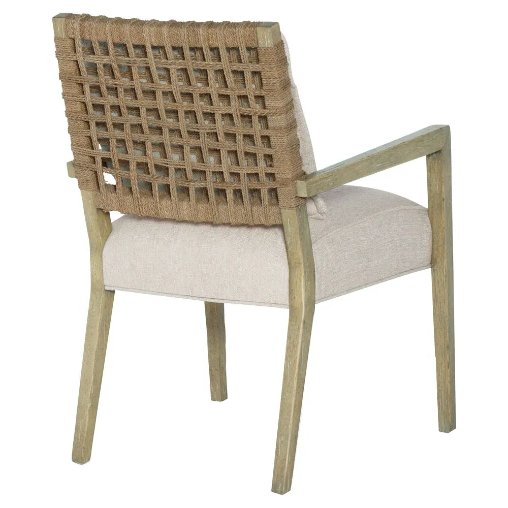 Rumi Dining Arm Chair - Cream, Wood