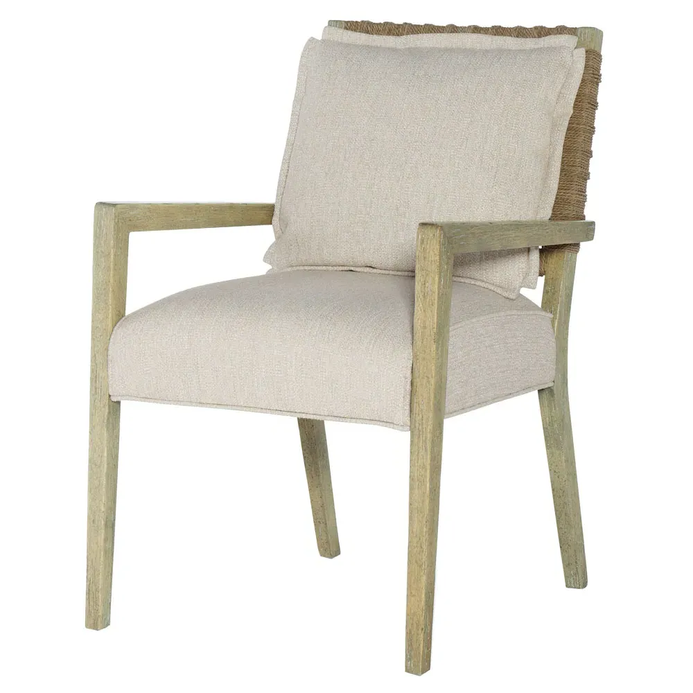 Rumi Dining Arm Chair - Cream, Wood