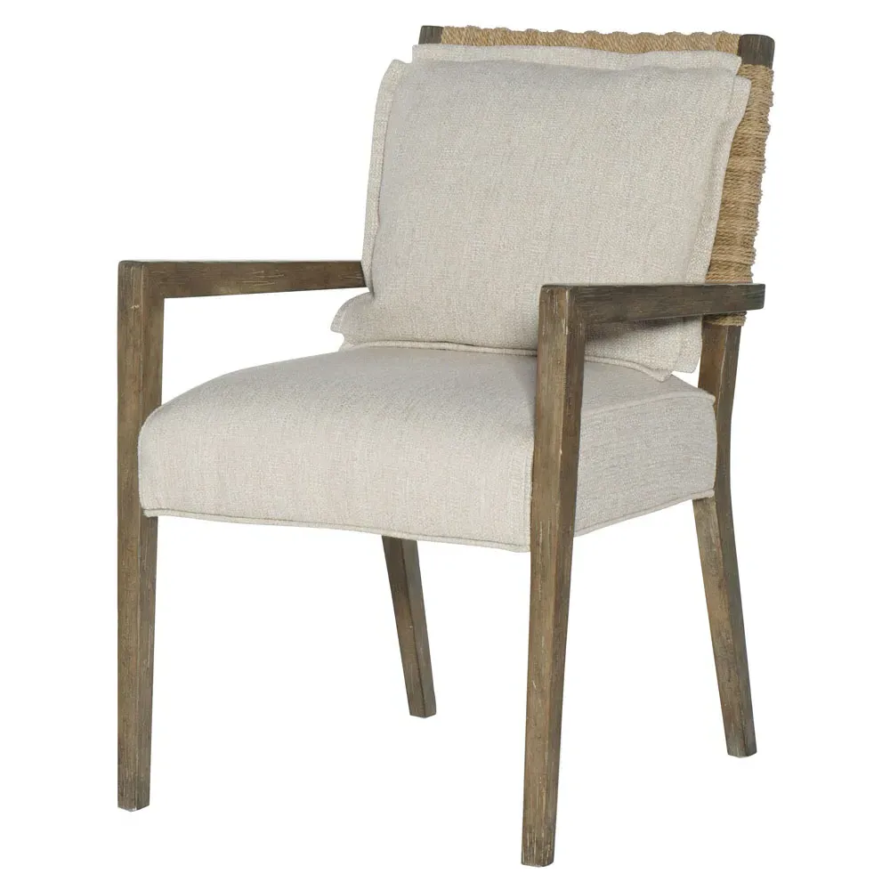 Rumi Dining Arm Chair - Cream, Wood