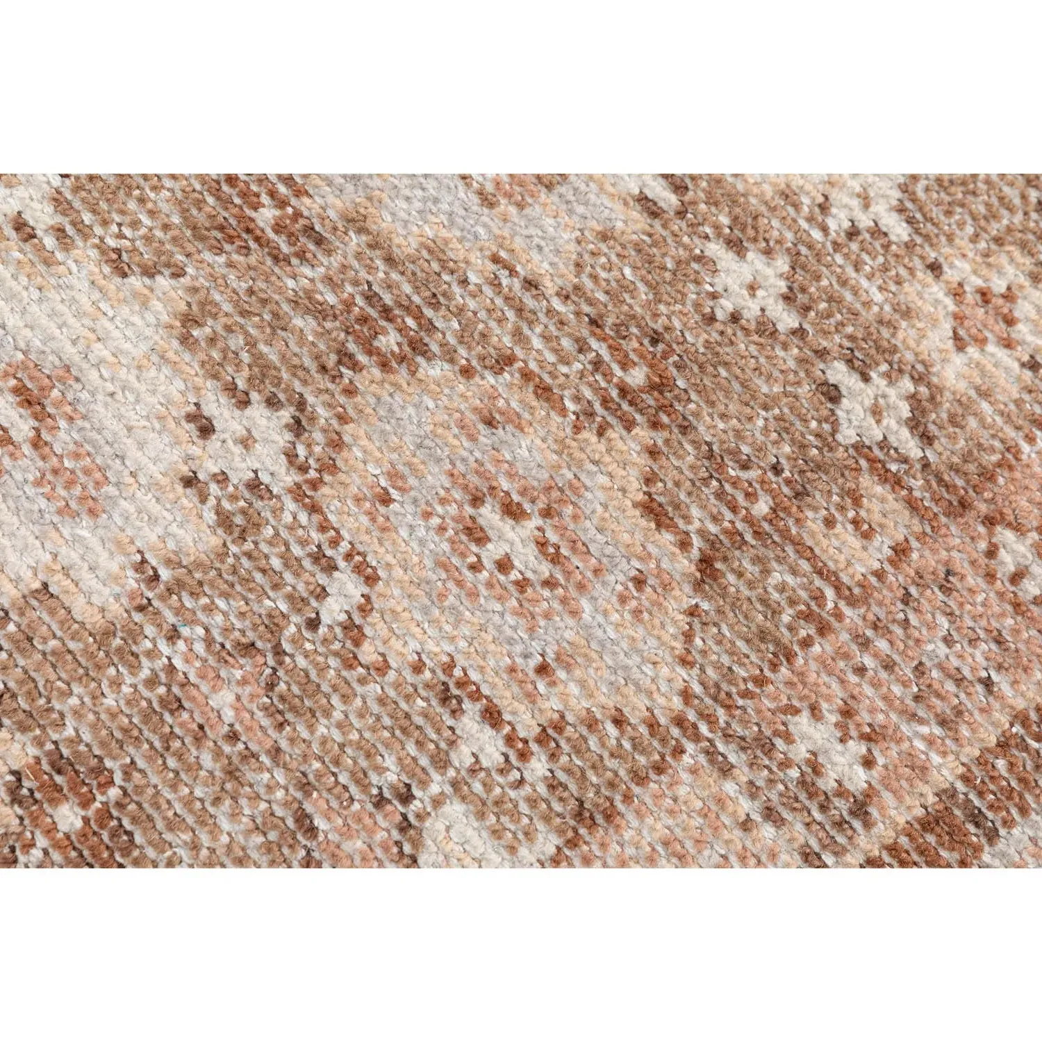 Rumi Oushak Patterned Hand Knotted Rug - Brown, Wool