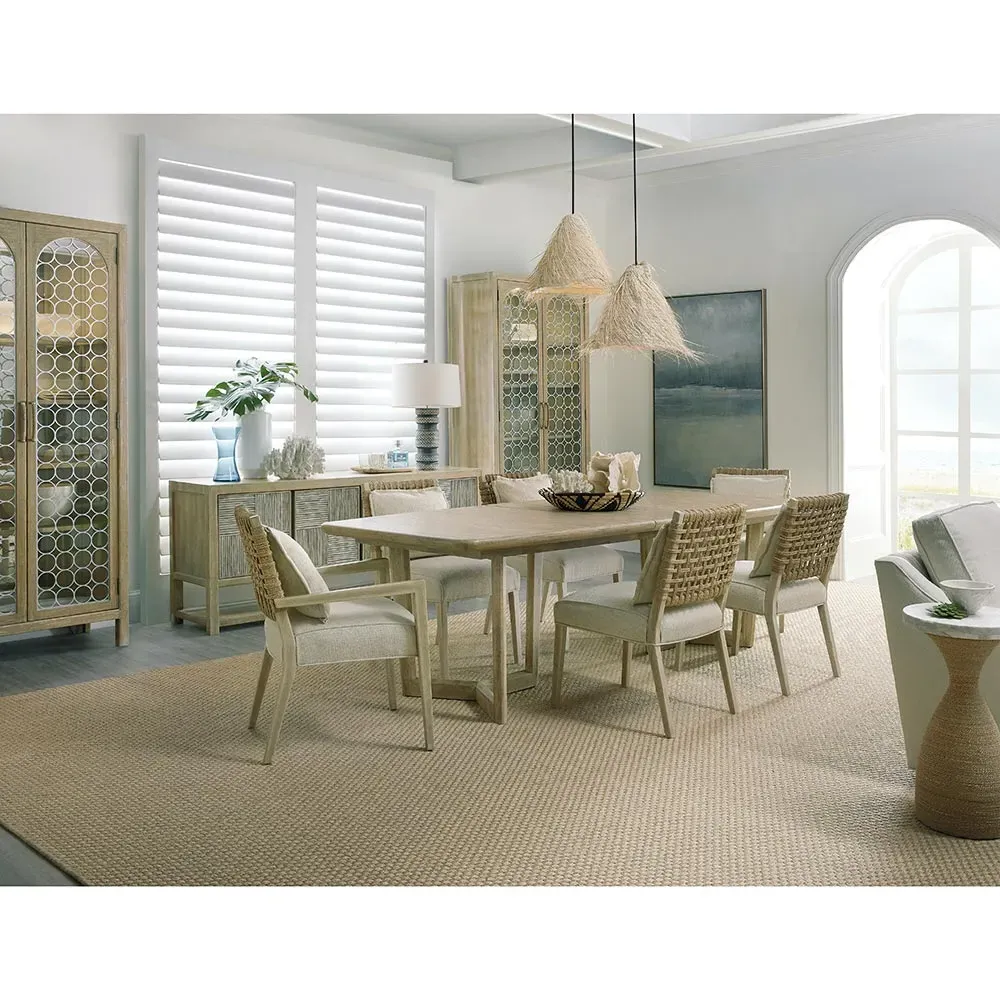 Rumi Patterned Metal Fretwork Display Cabinet - Natural